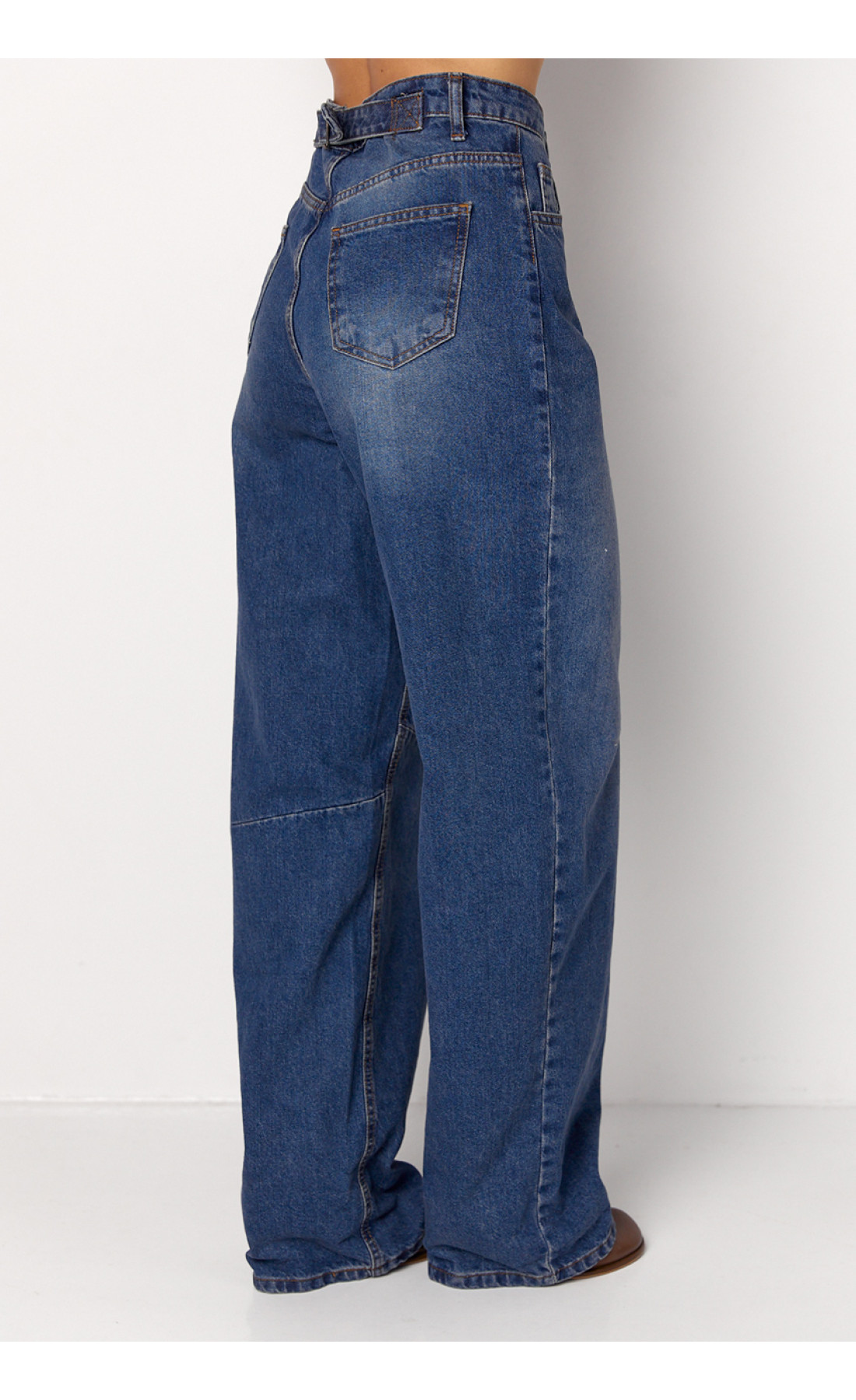 Жіночі жіночі джинси Skater з високою посадкою  синій колір