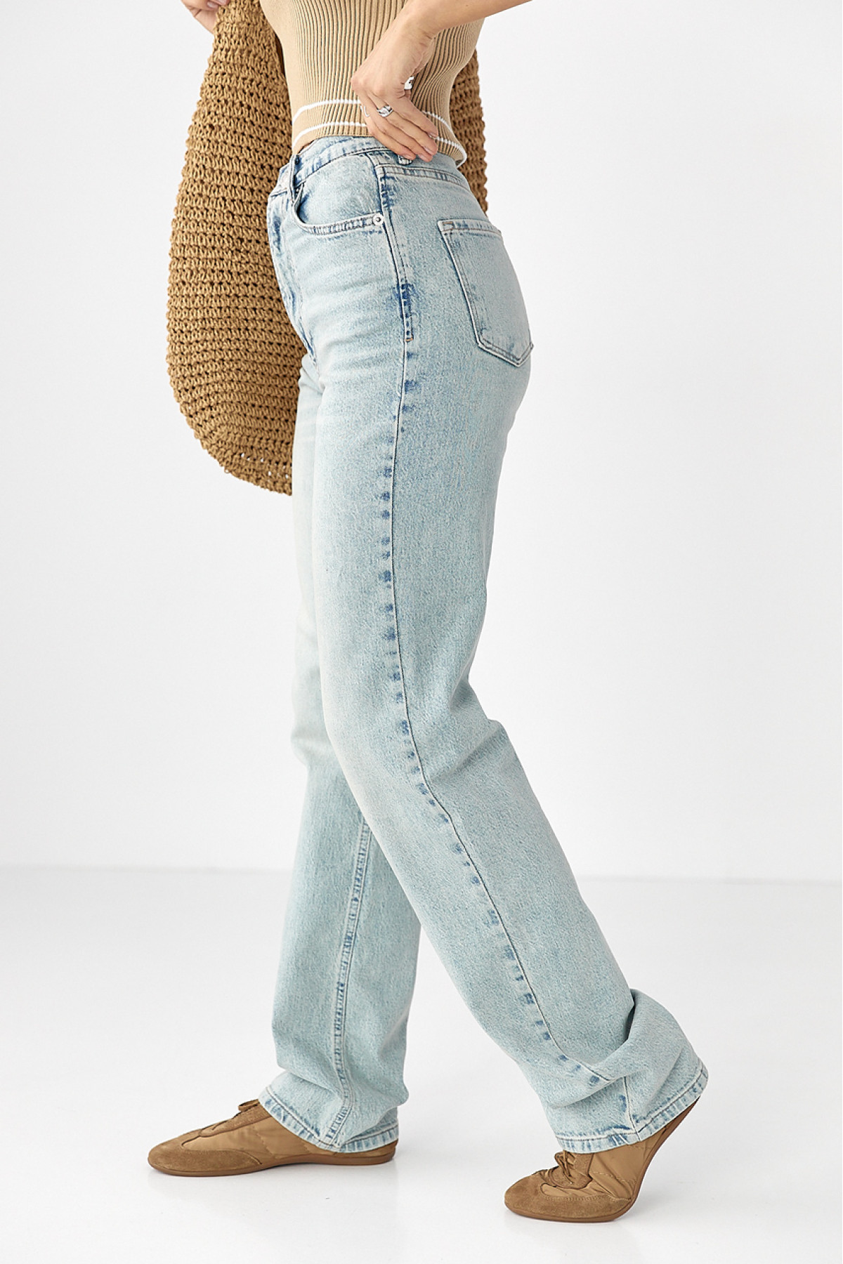 Жіночі прямі жіночі джинси Straight  джинс колір