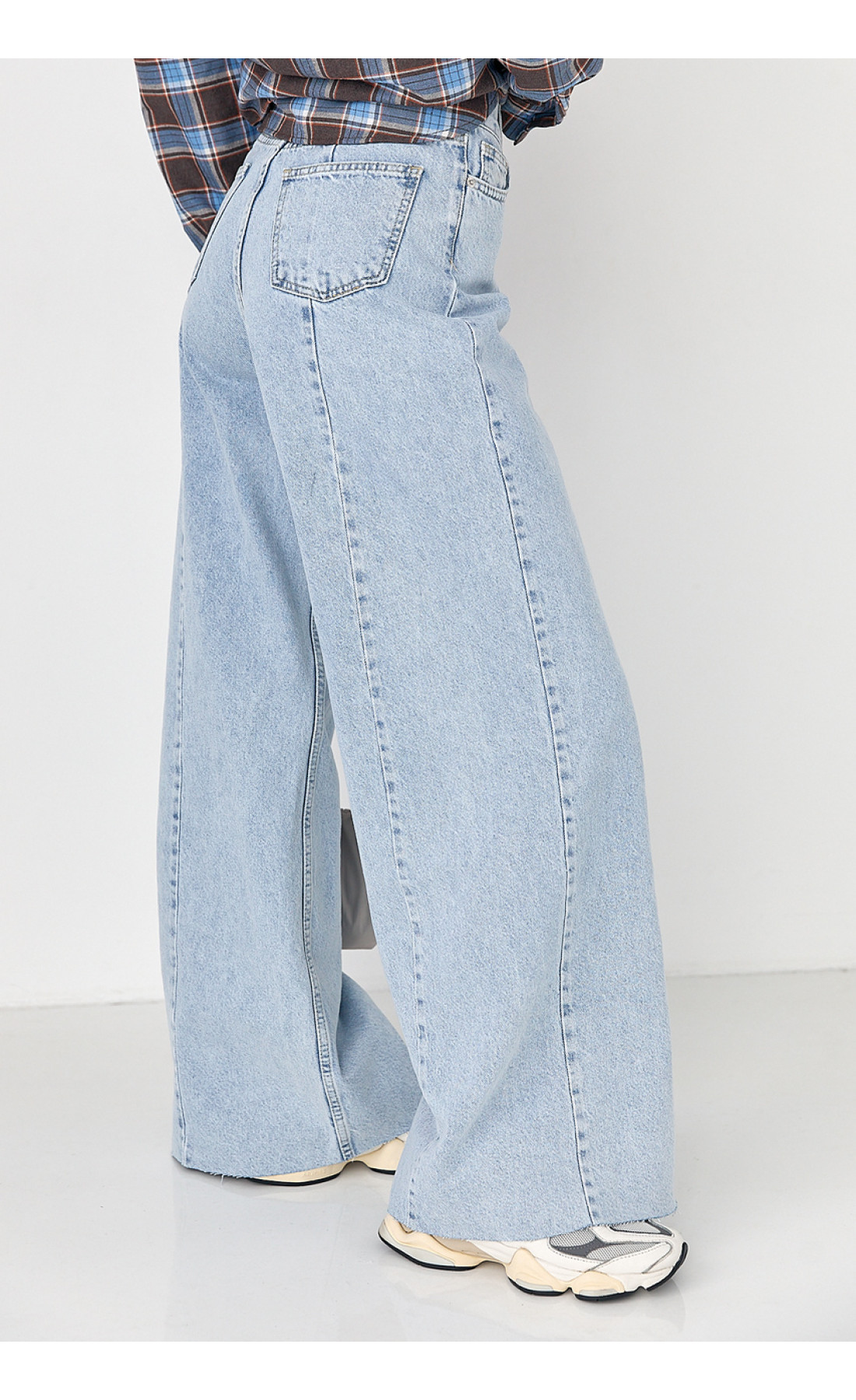 Жіночі жіночі джинси Palazzo з високою талією  блакитний колір