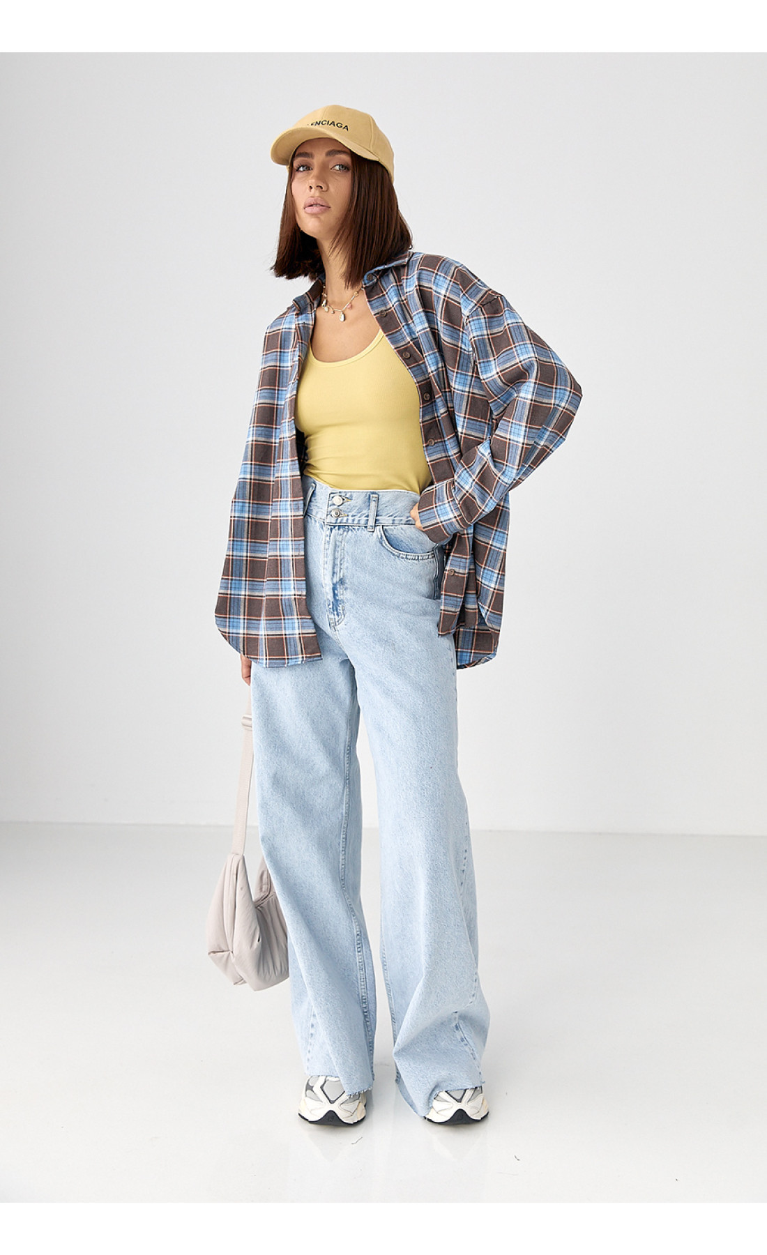 Жіночі жіночі джинси Palazzo з високою талією  блакитний колір