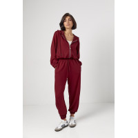 Спортивний костюм із джогерами та кофтою з капюшоном  бордо колір