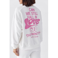 Жіночий спортивний костюм із джогерами та світшотом  молочний колір