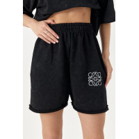 Спортивний костюм із футболкою та шортами вільного крою  чорний колір