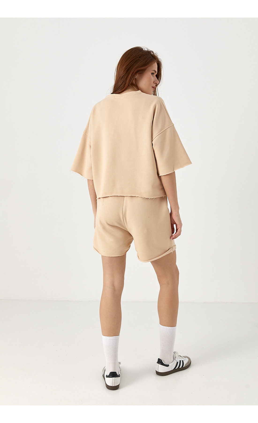 Спортивний костюм з принтом ichigan  кремовий колір