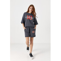 Спортивний костюм з принтом Michigan  темносірий колір