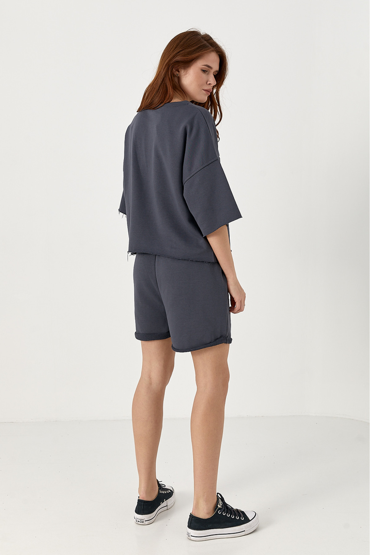 Спортивний костюм з принтом Michigan  темносірий колір