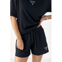 Літній спортивний костюм із шортами  чорний колір