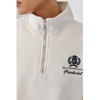 Утеплений спортивний костюм із джогерами та світшотом  бежевий колір