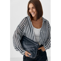 Класична сорочка у смужку  чорний колір