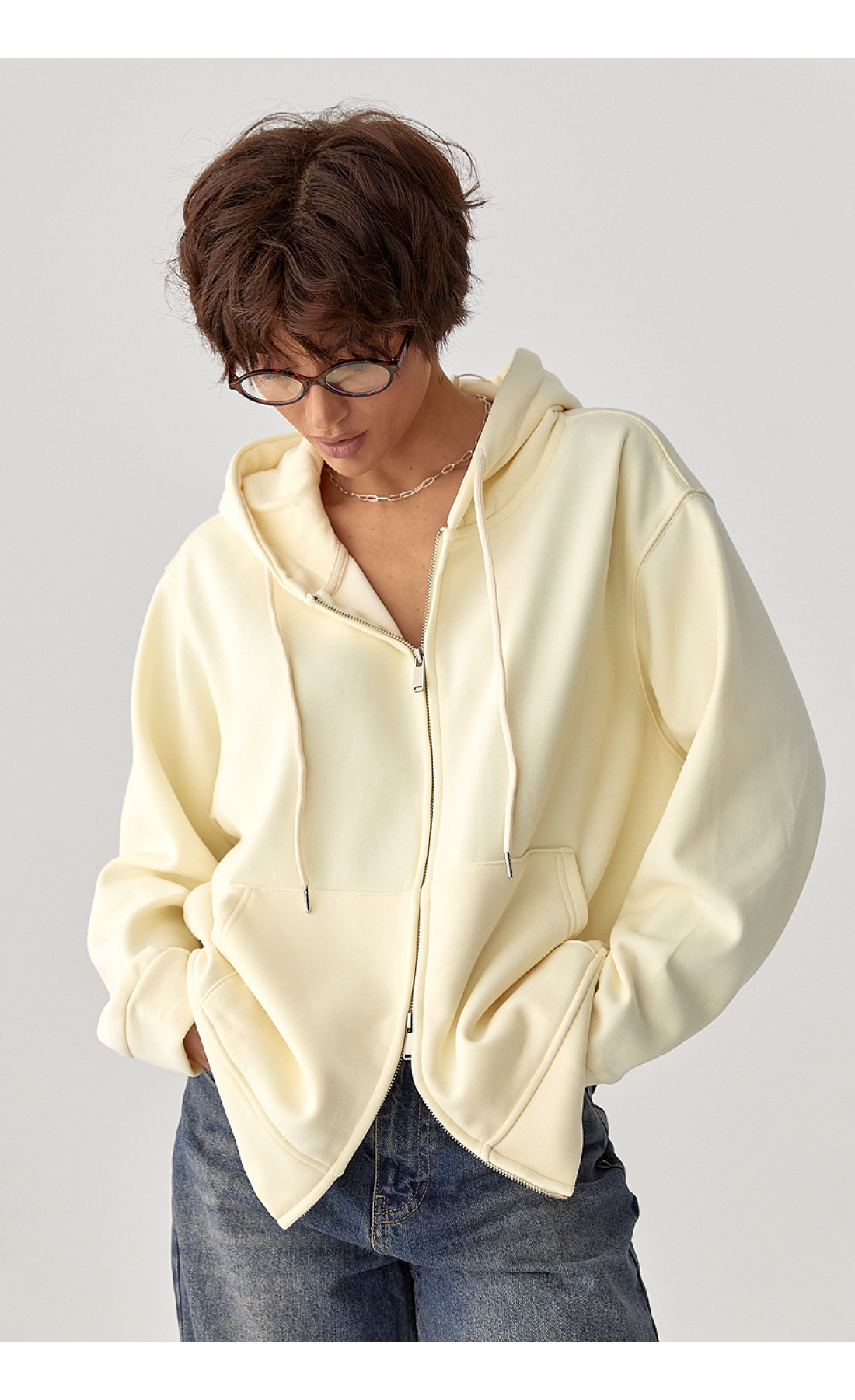 Тепле жіноче худі з начісом  лимонний колір