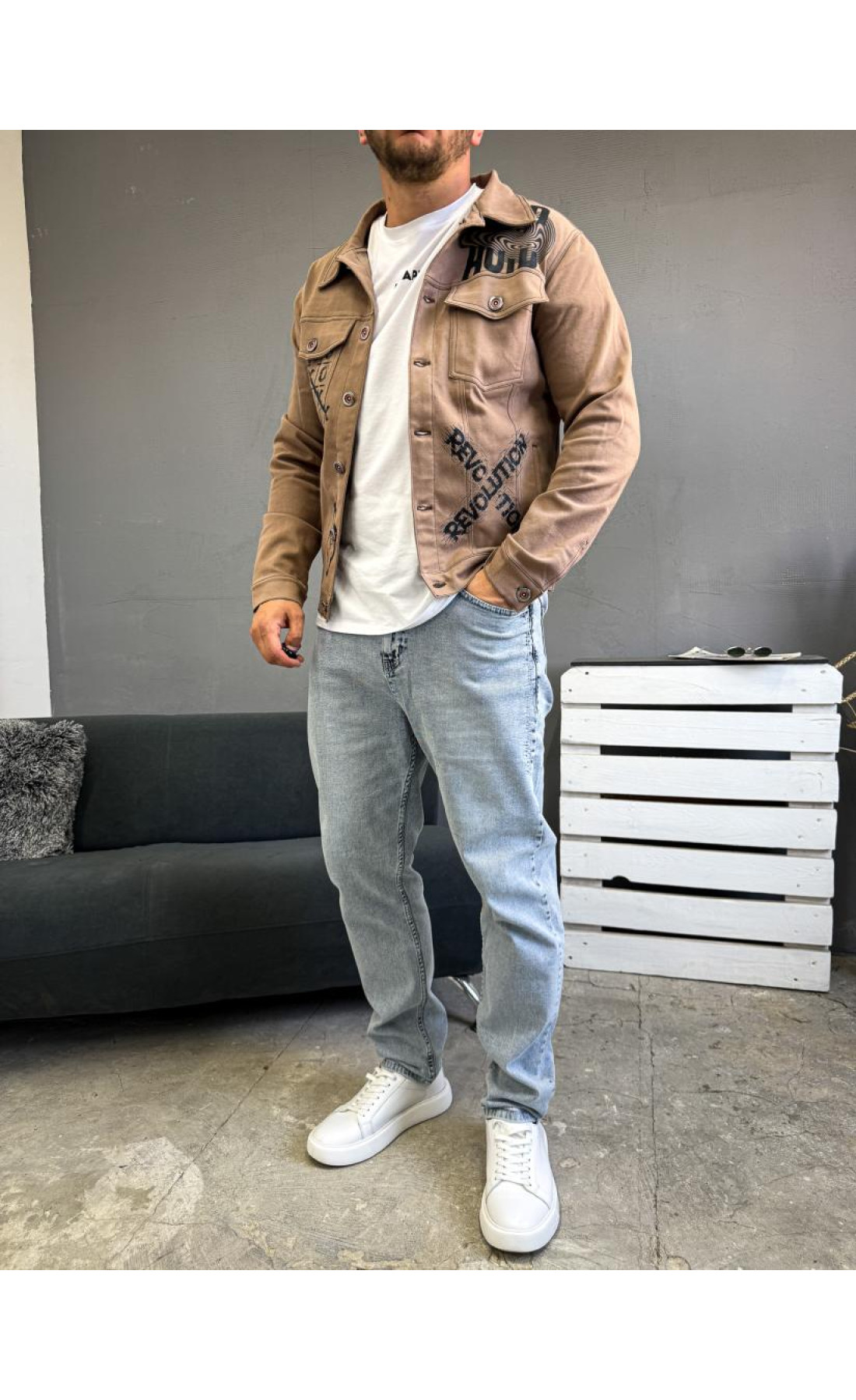 Джинсова куртка чоловіча осінь весна