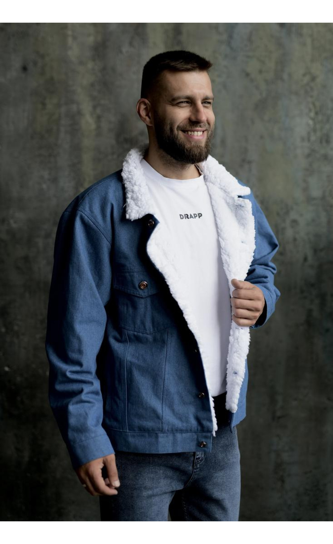 Джинсова куртка чоловіча   утеплена з міхом