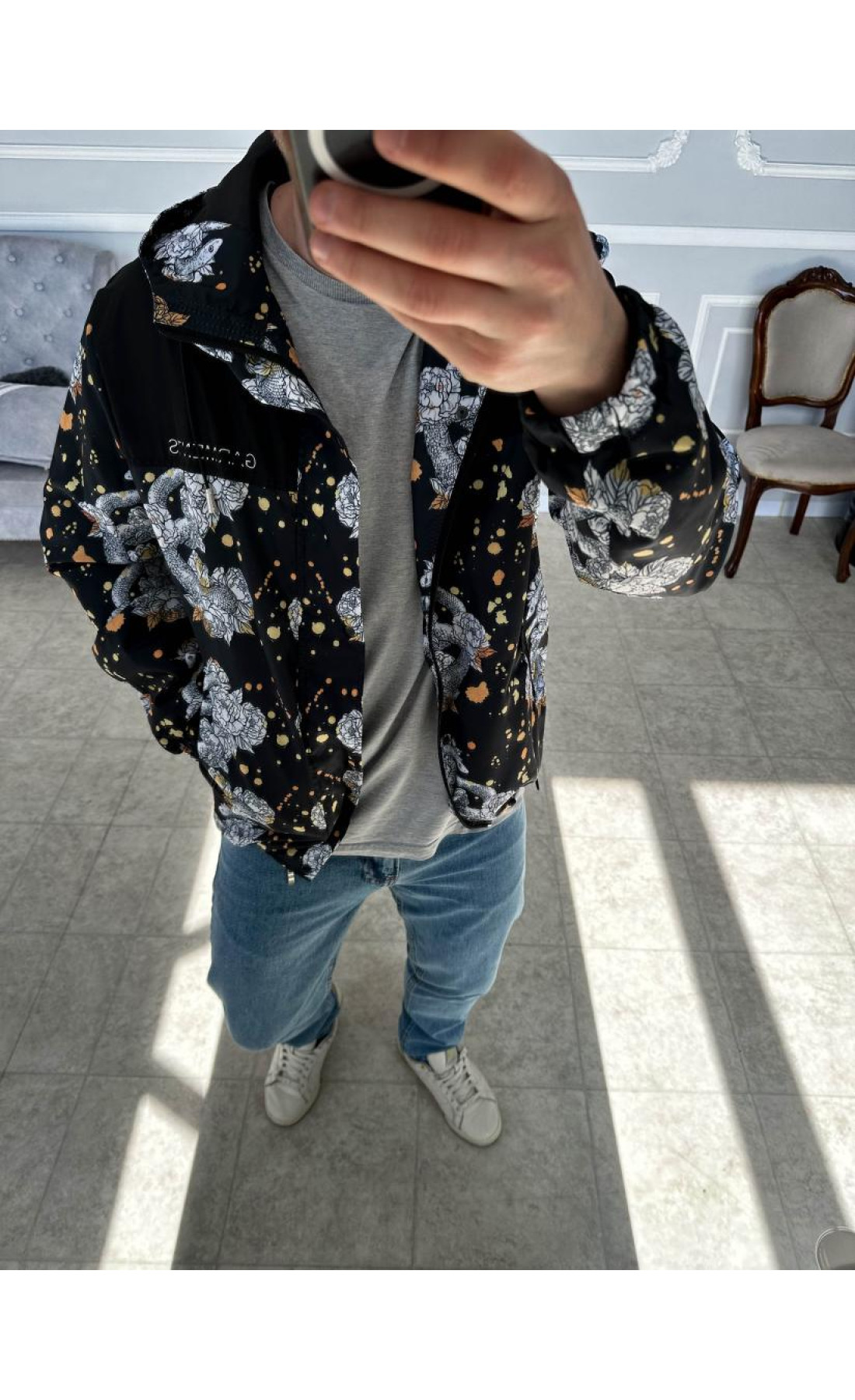 Вітрівка чоловіча вітро/вологозахисна на підкладці з капюшоном