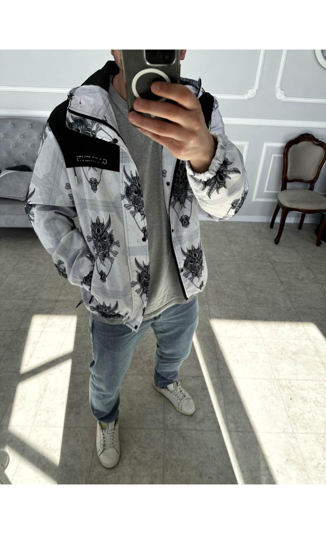 Вітрівка чоловіча вітро/вологозахисна на підкладці з капюшоном