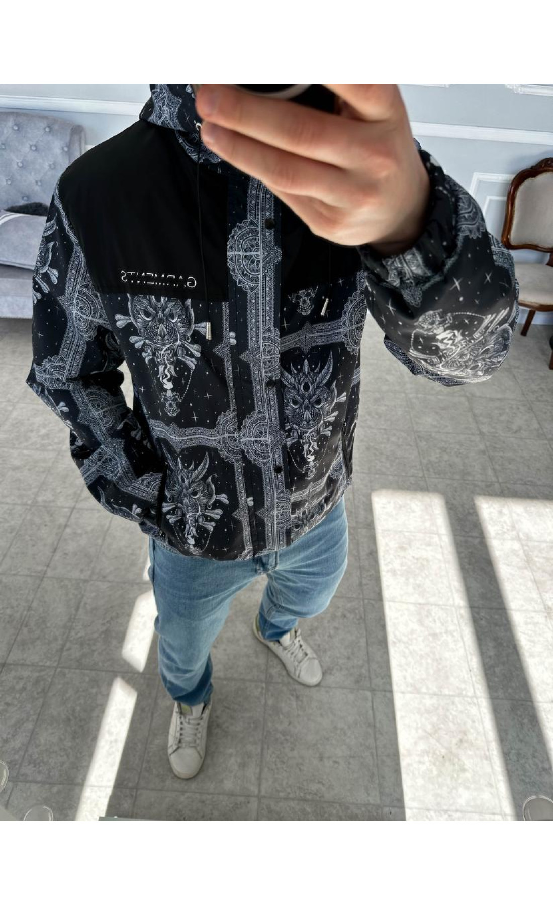 Вітрівка чоловіча вітро/вологозахисна на підкладці з капюшоном