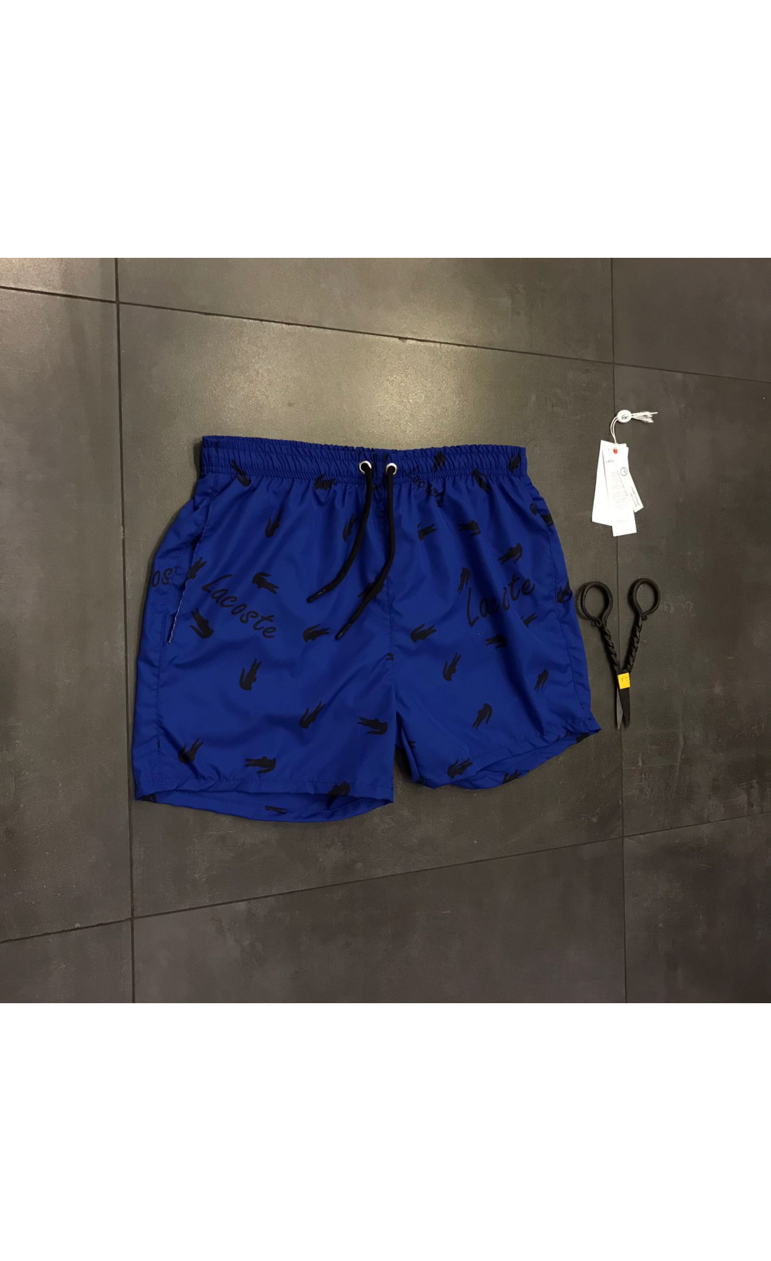 Темно-сині чоловічі пляжні шорти