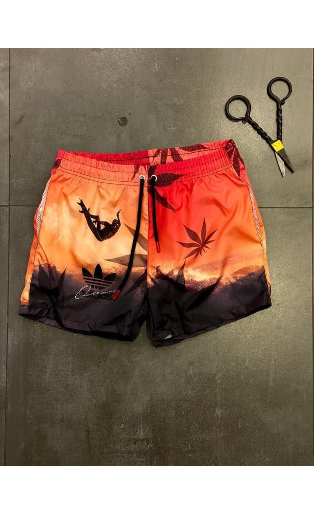 Помаранчеві чоловічі пляжні шорти