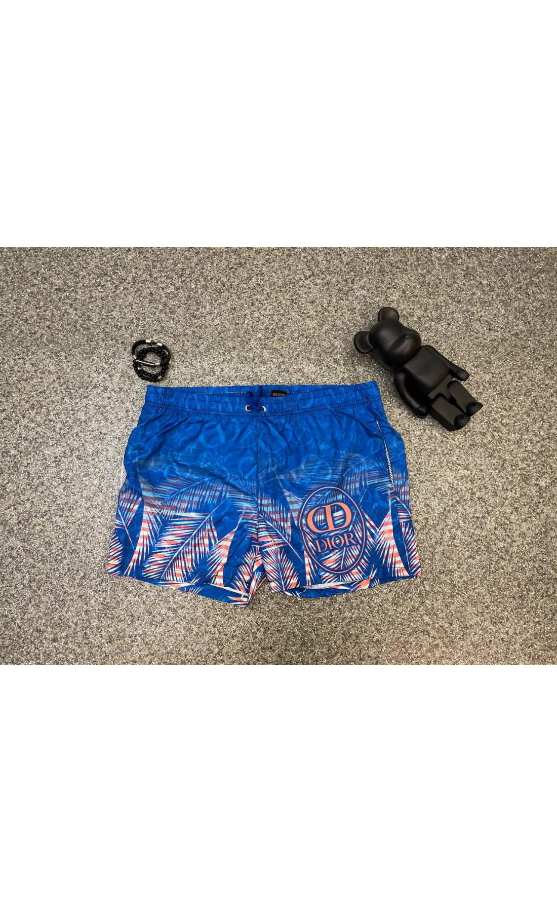 Сині чоловічі пляжні шорти