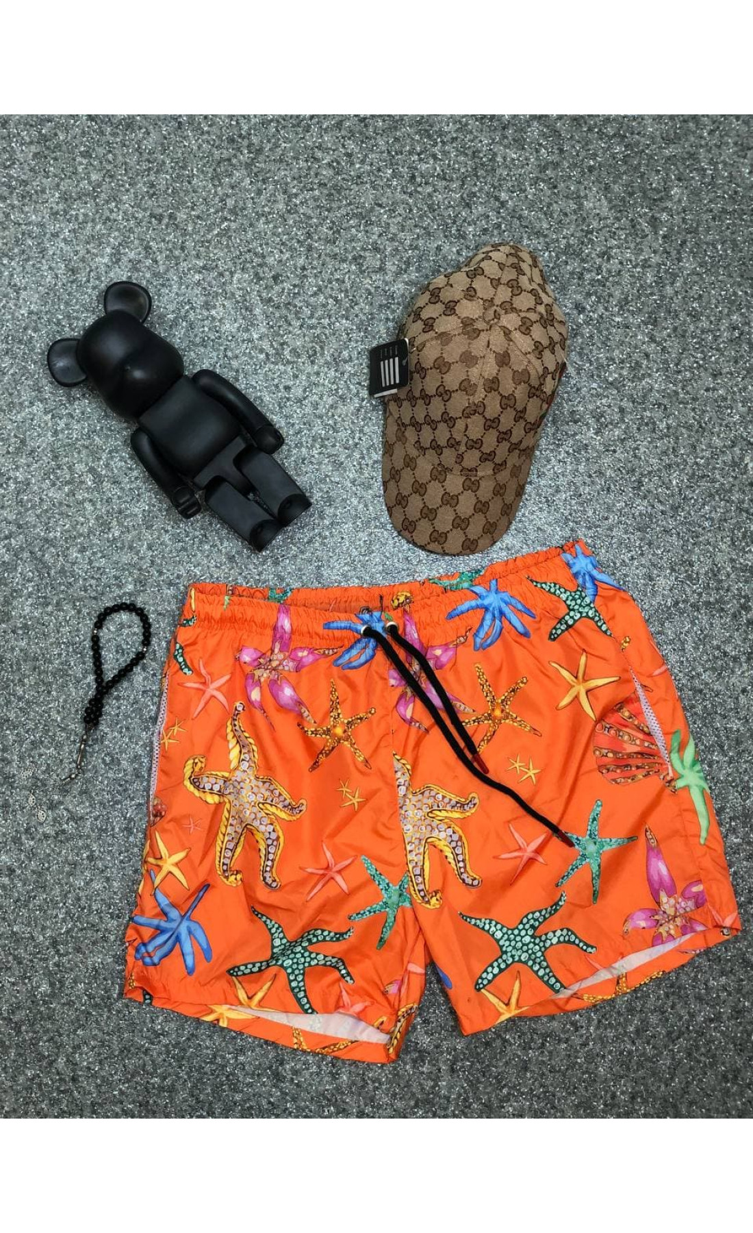 Помаранчеві чоловічі пляжні шорти