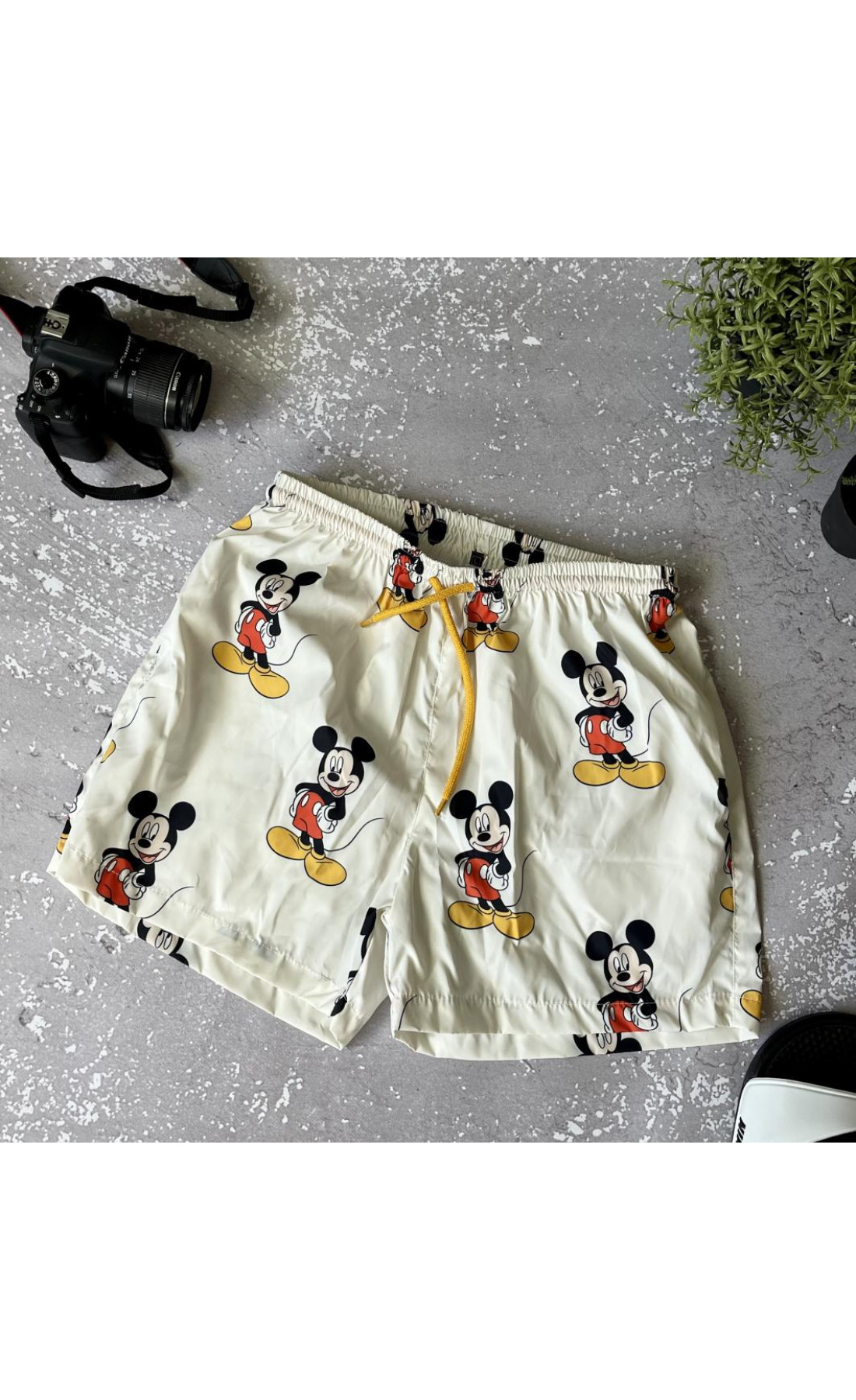 Трендові чоловічі пляжні шорти на підкладці з яскравим мультяшним дизайном