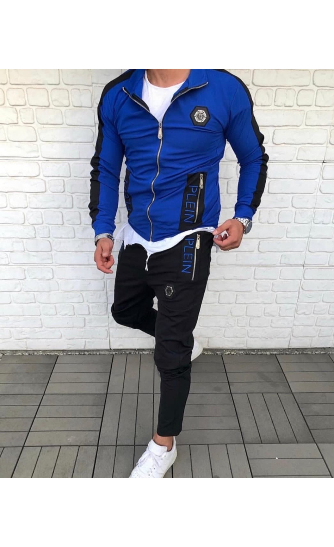 Модний синій спортивний костюм plein