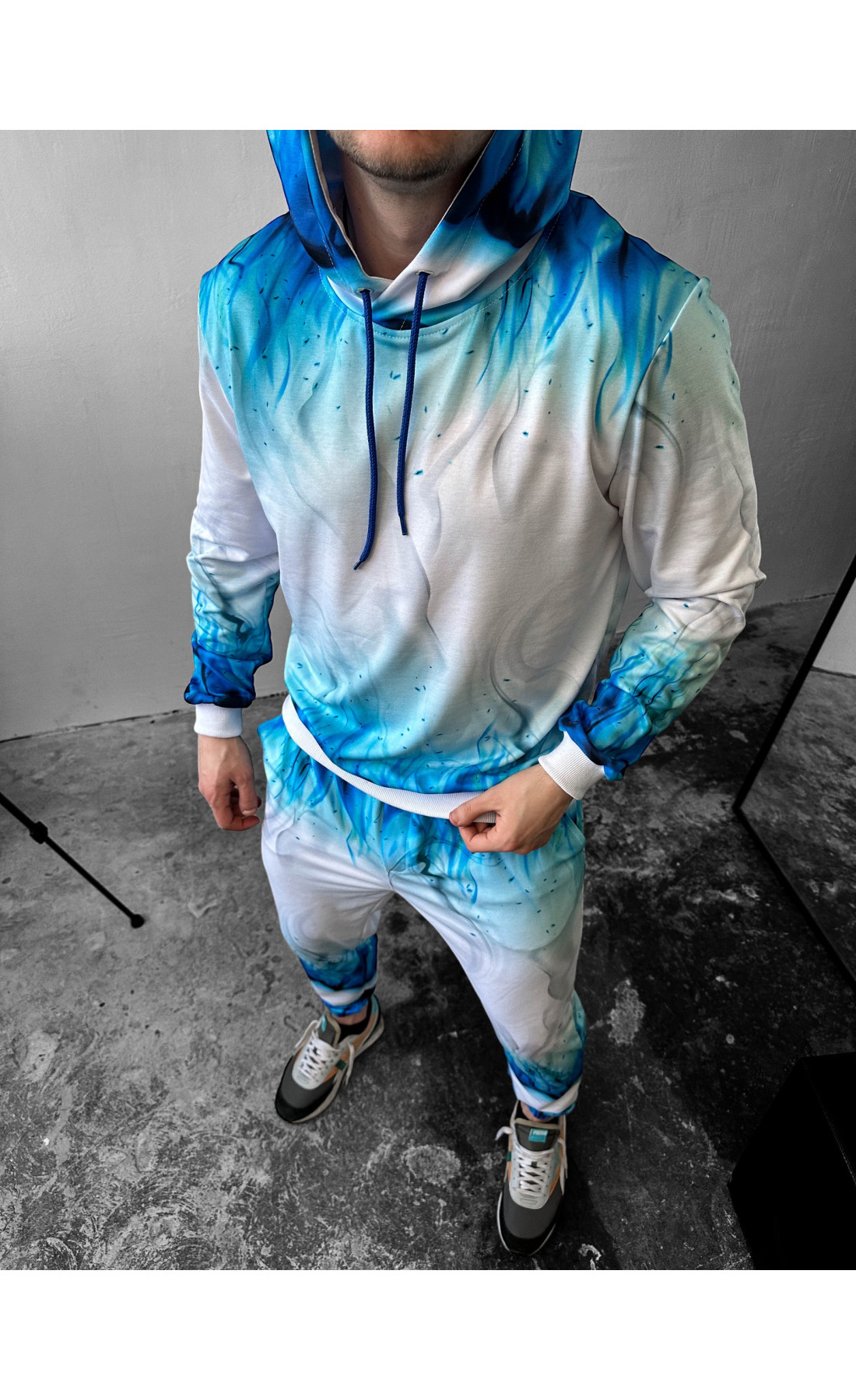 Спортивний костюм чоловічий │ принтований костюм │ стильний костюм унісекс │ костюм худі штани │ костюм українське виробництво │ костюм з принтом ведмедя