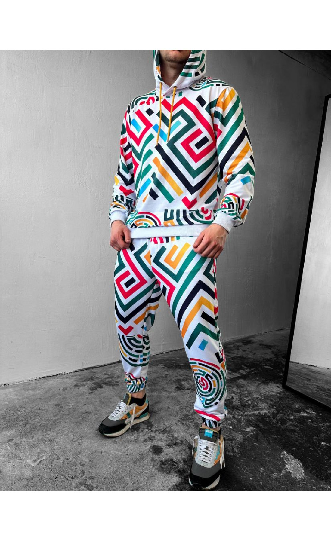 Спортивний костюм чоловічий │ принтований костюм │ стильний костюм унісекс │ костюм худі штани │ костюм українське виробництво │ костюм з принтом ведмедя