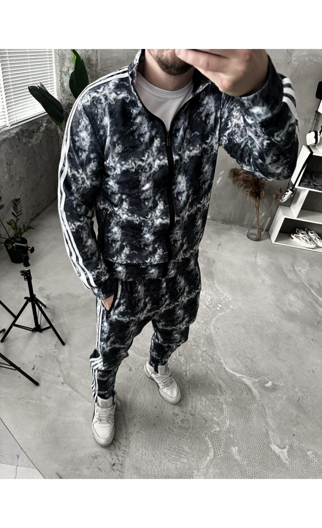 Спортивний костюм чоловічий мода контраст осінь