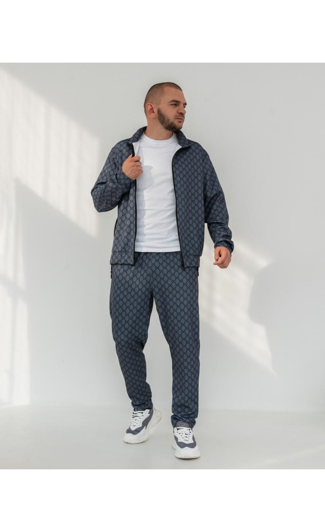 Спортивний костюм чоловічий мода контраст осінь