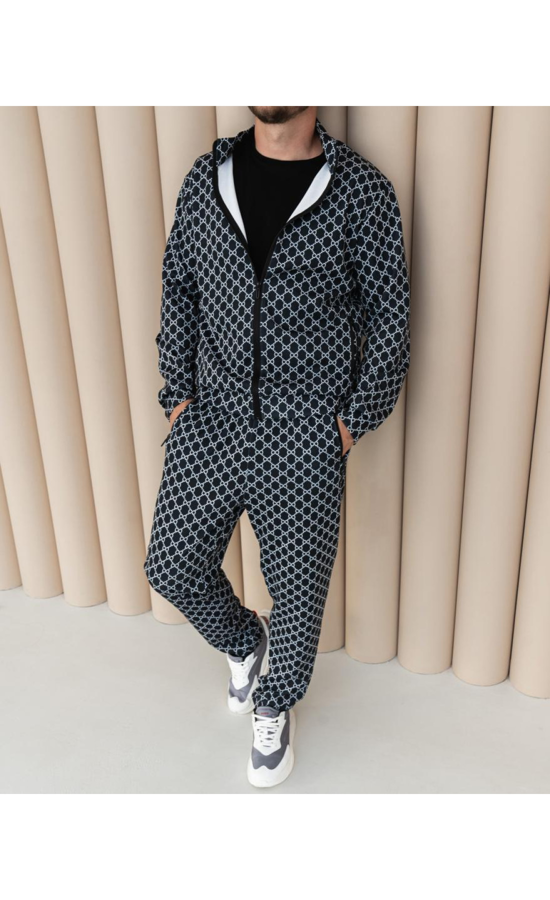 Спортивний костюм чоловічий мода контраст осінь