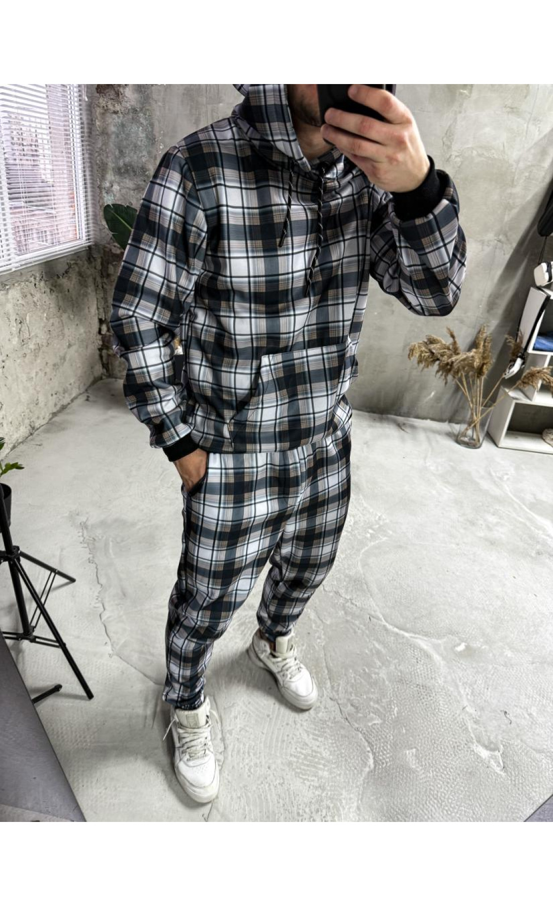 Костюм чоловічий утеплений худі штани фліс зимовий