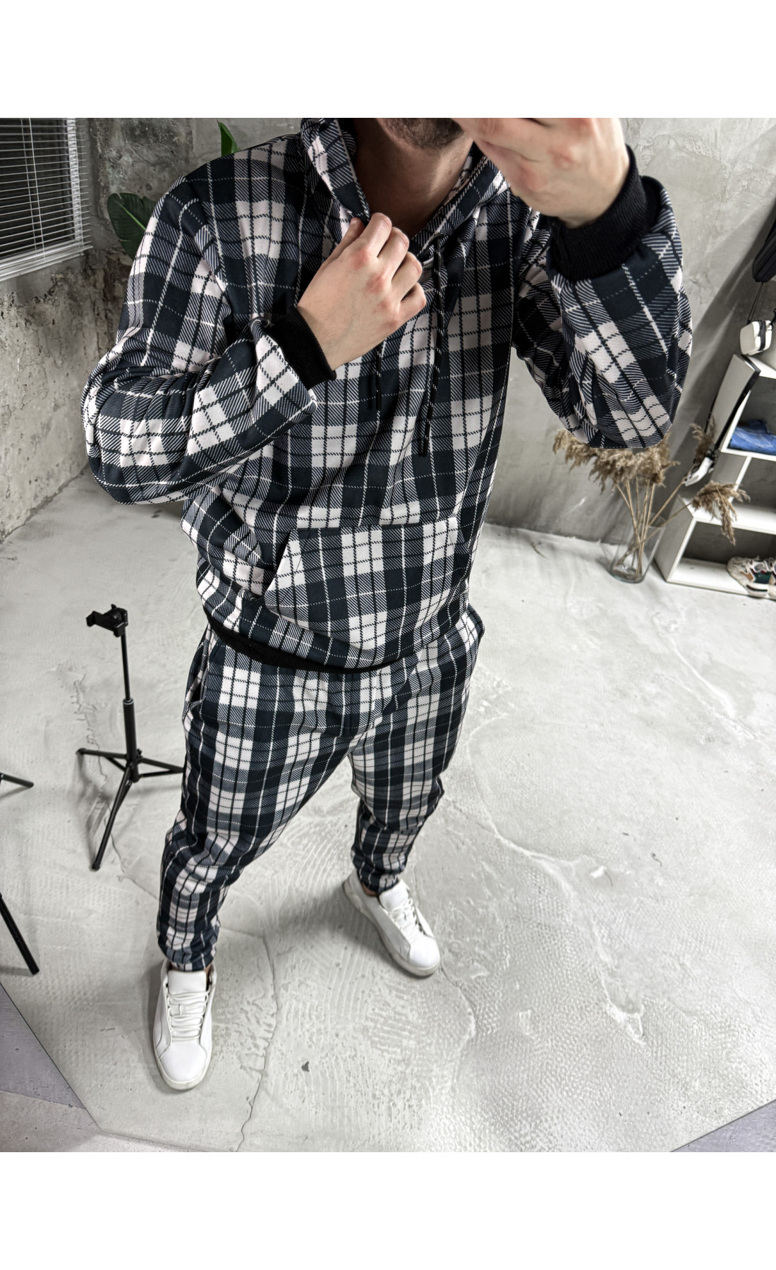 Костюм чоловічий утеплений худі штани фліс зимовий