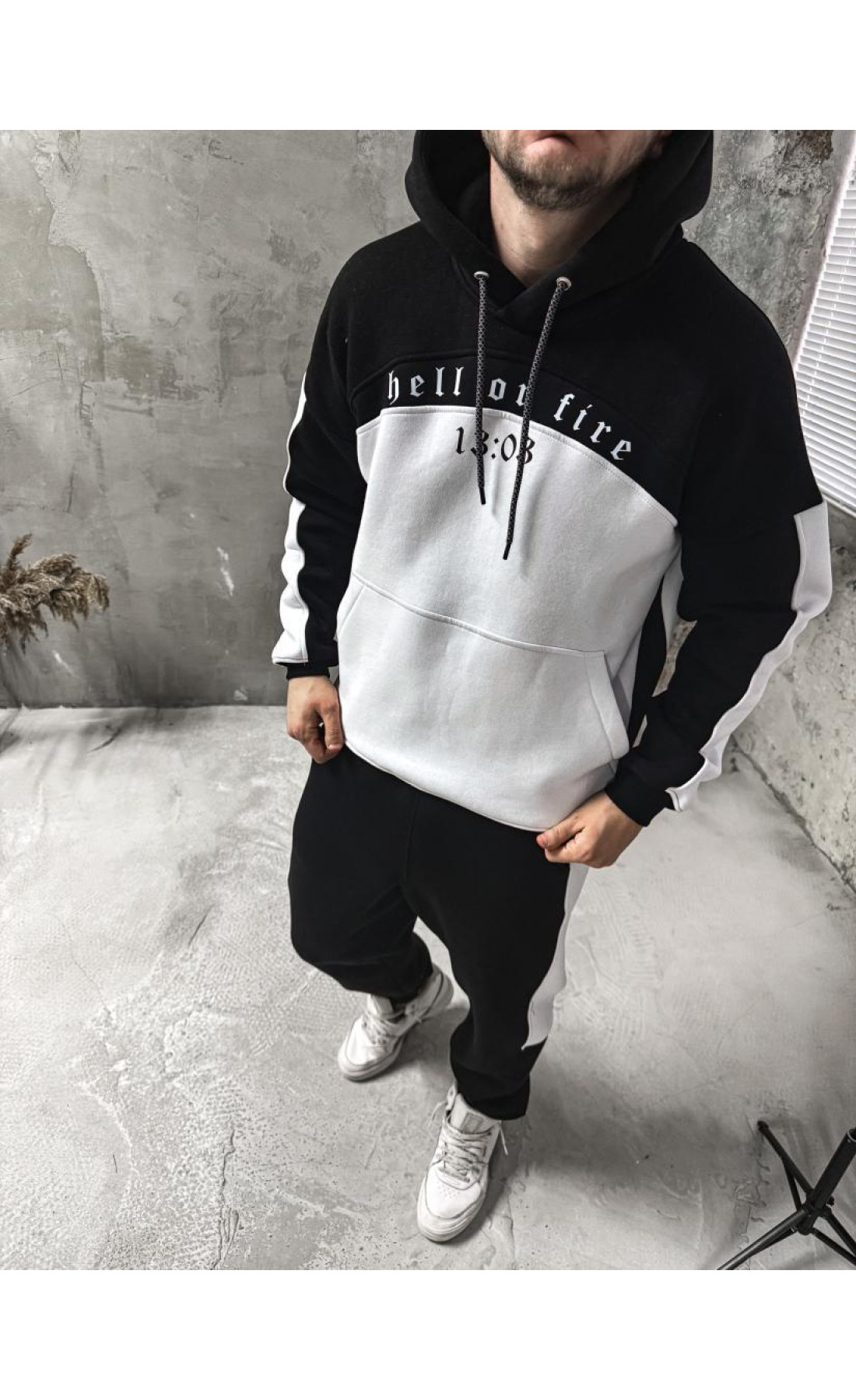 Спортивний костюм утеплений дтф чоловічий худі штани ліс зима