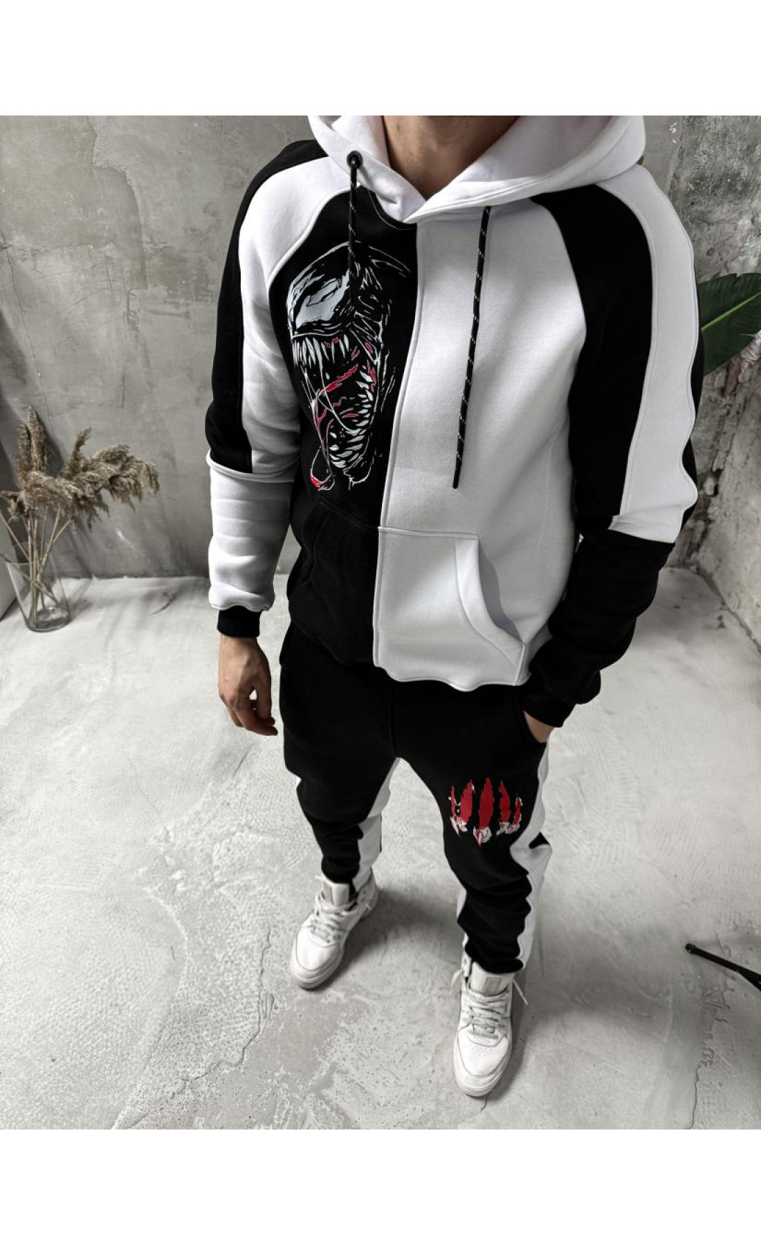 Спортивний костюм утеплений дтф чоловічий худі штани ліс зима