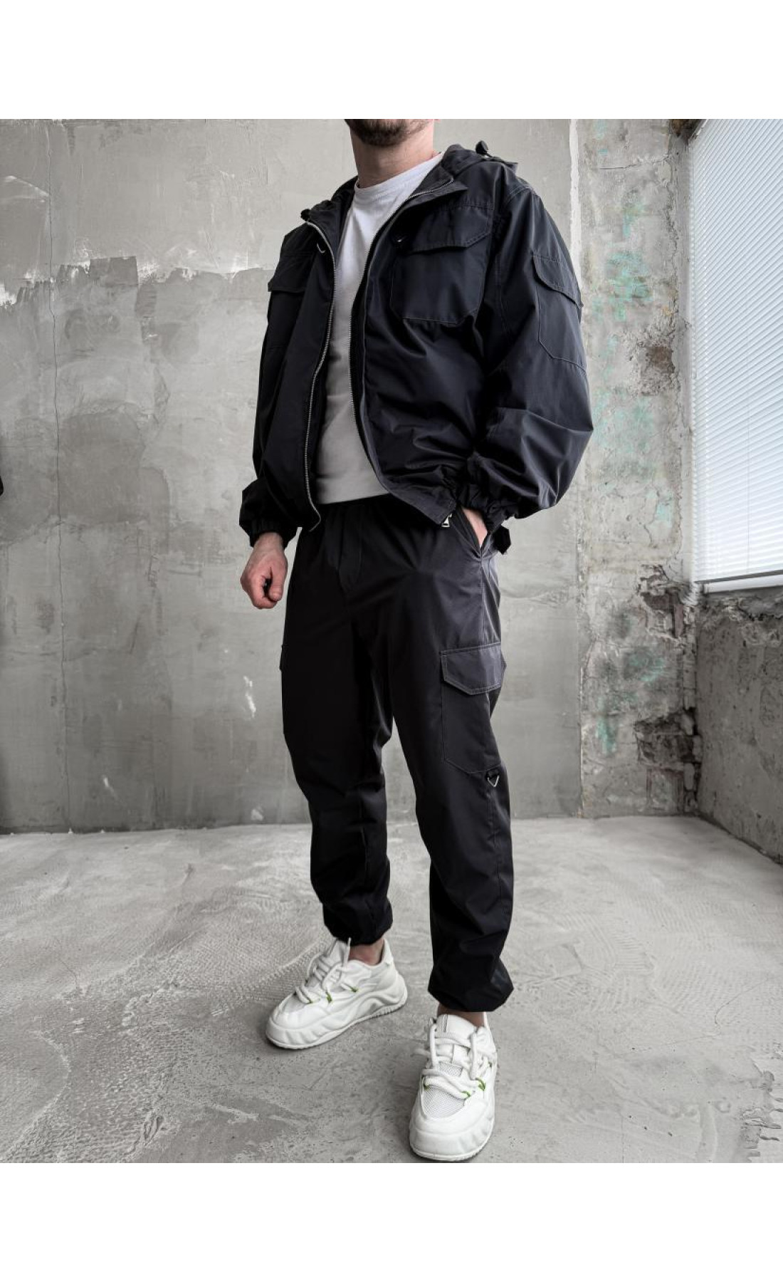 Костюм чоловічий ріп стоп кофта штани технологічний стильний не утеплений