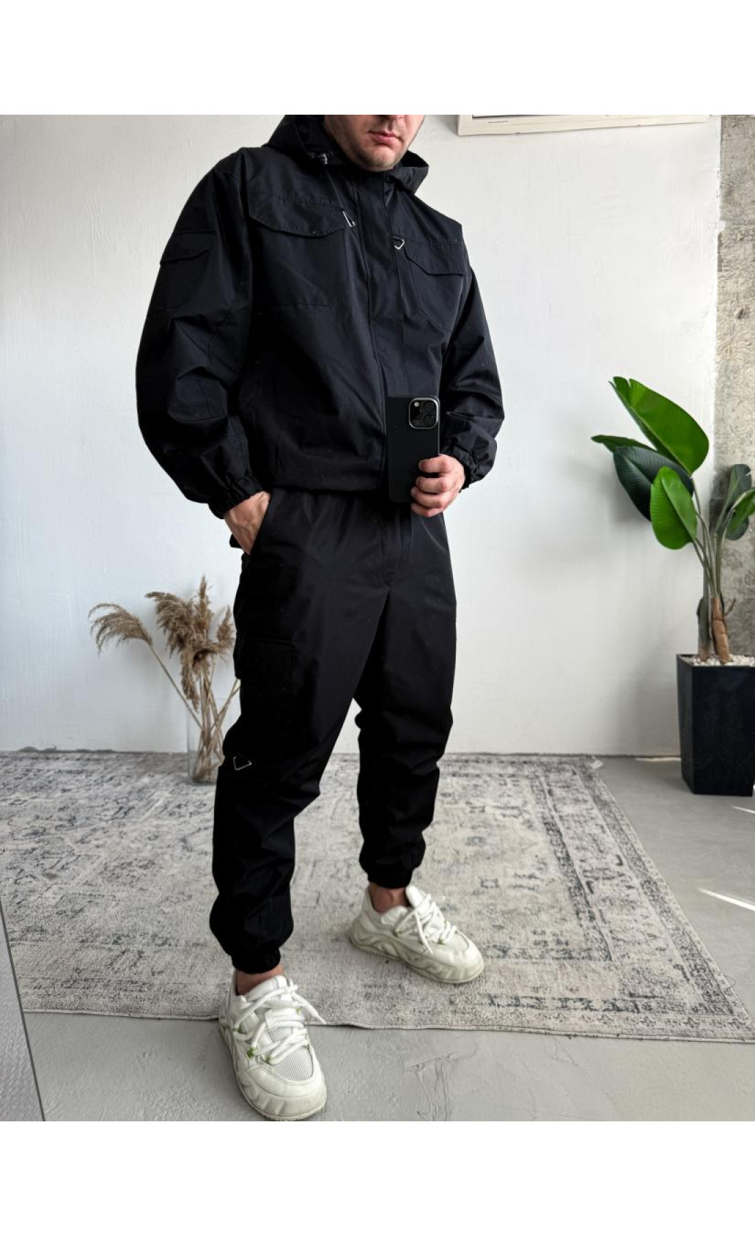 Костюм чоловічий ріп стоп кофта штани технологічний стильний не утеплений