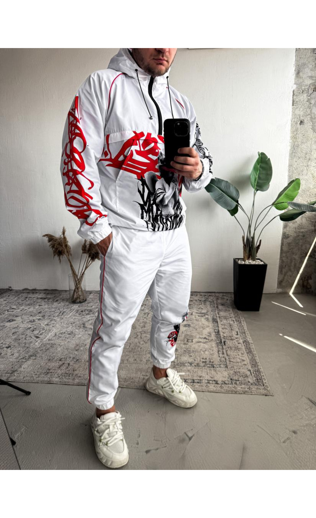 Костюм анорак джогери чоловічий стильний вітрозахисний одяг україна плащівка