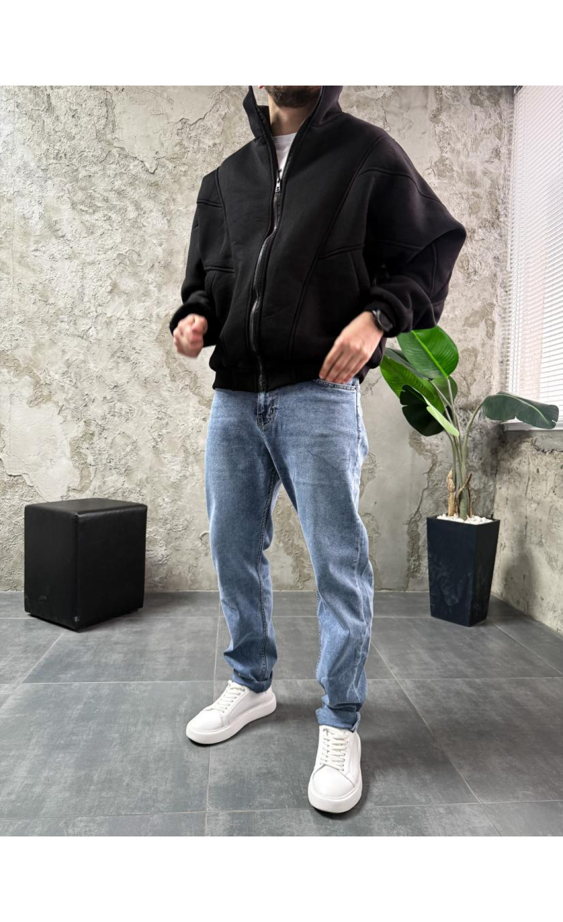 Бомбер чоловічий утеплений на підкладці