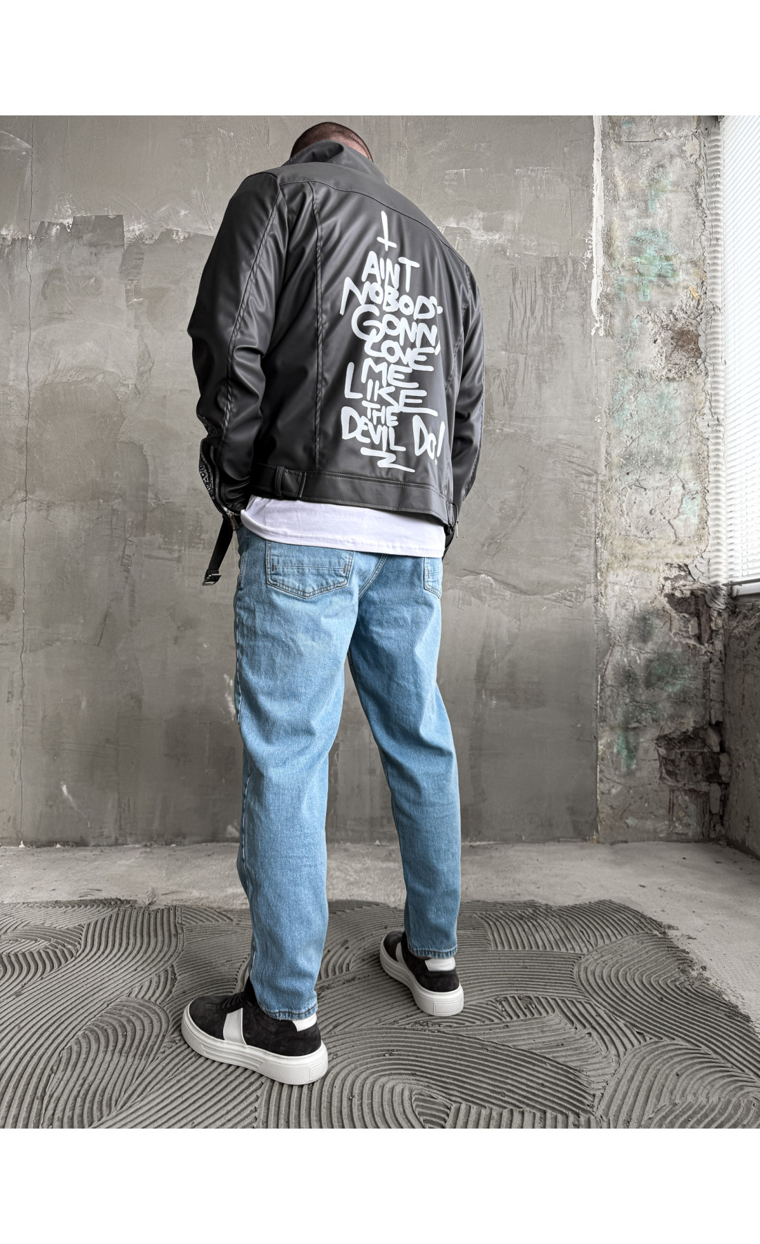 Шкіряна куртка косуха прес шкіра чоловіча коротка