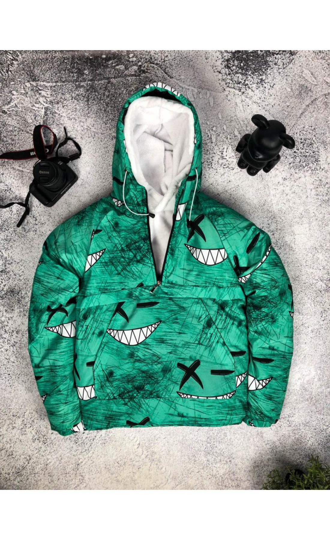 Бірюзовий утеплений анорак