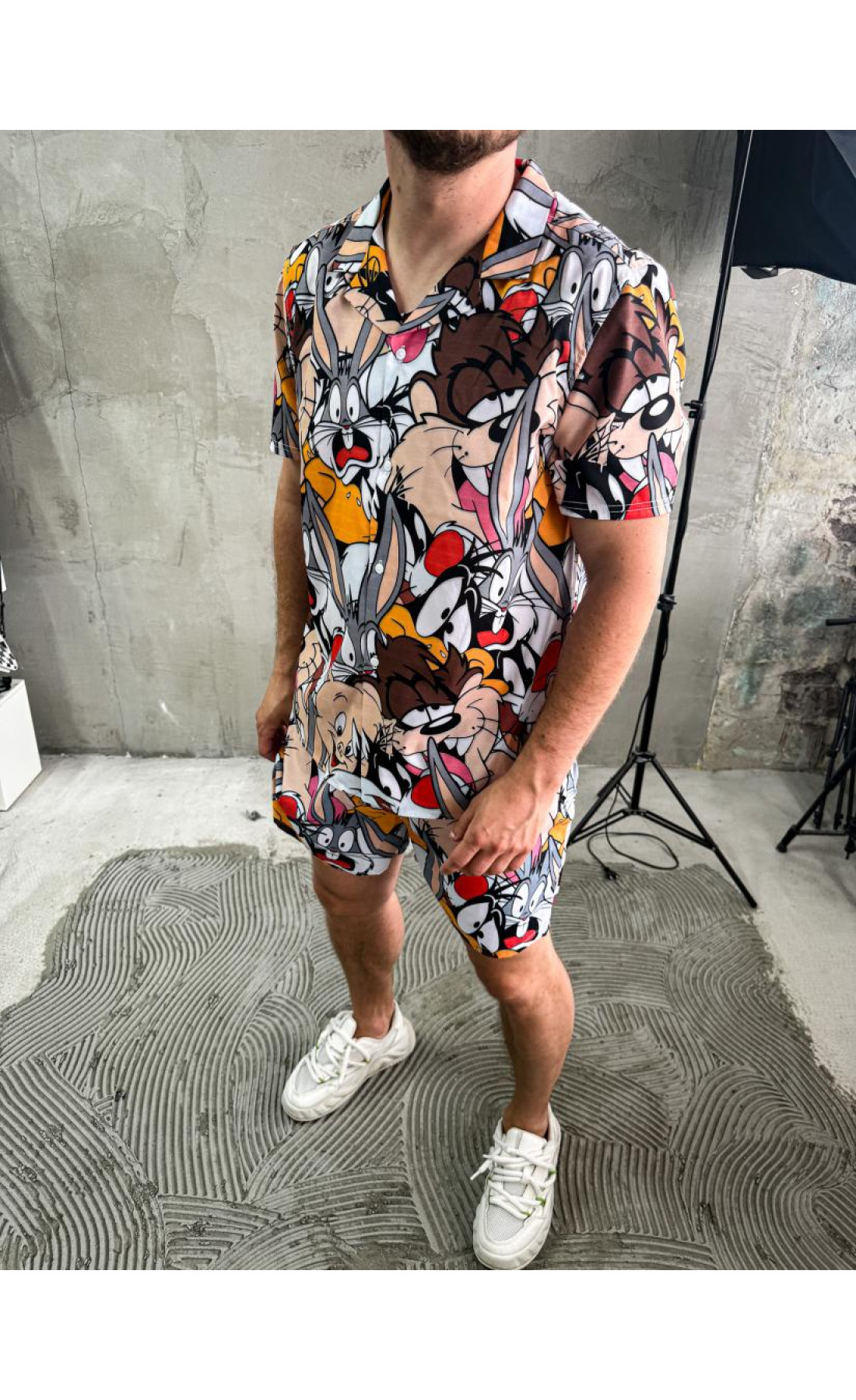 Пляжний костюм чоловічий літо шорти сорочка