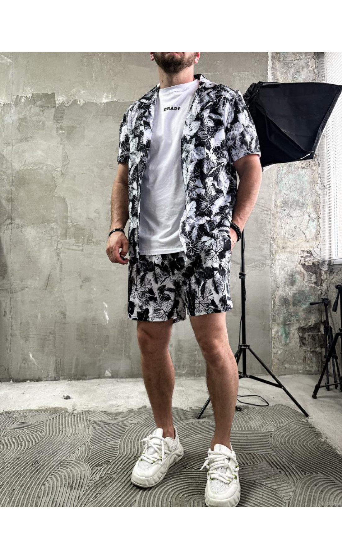 Пляжний костюм чоловічий літо шорти сорочка