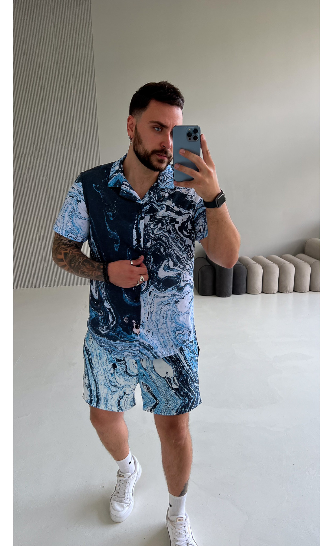 Пляжний костюм чоловічий літо шорти сорочка