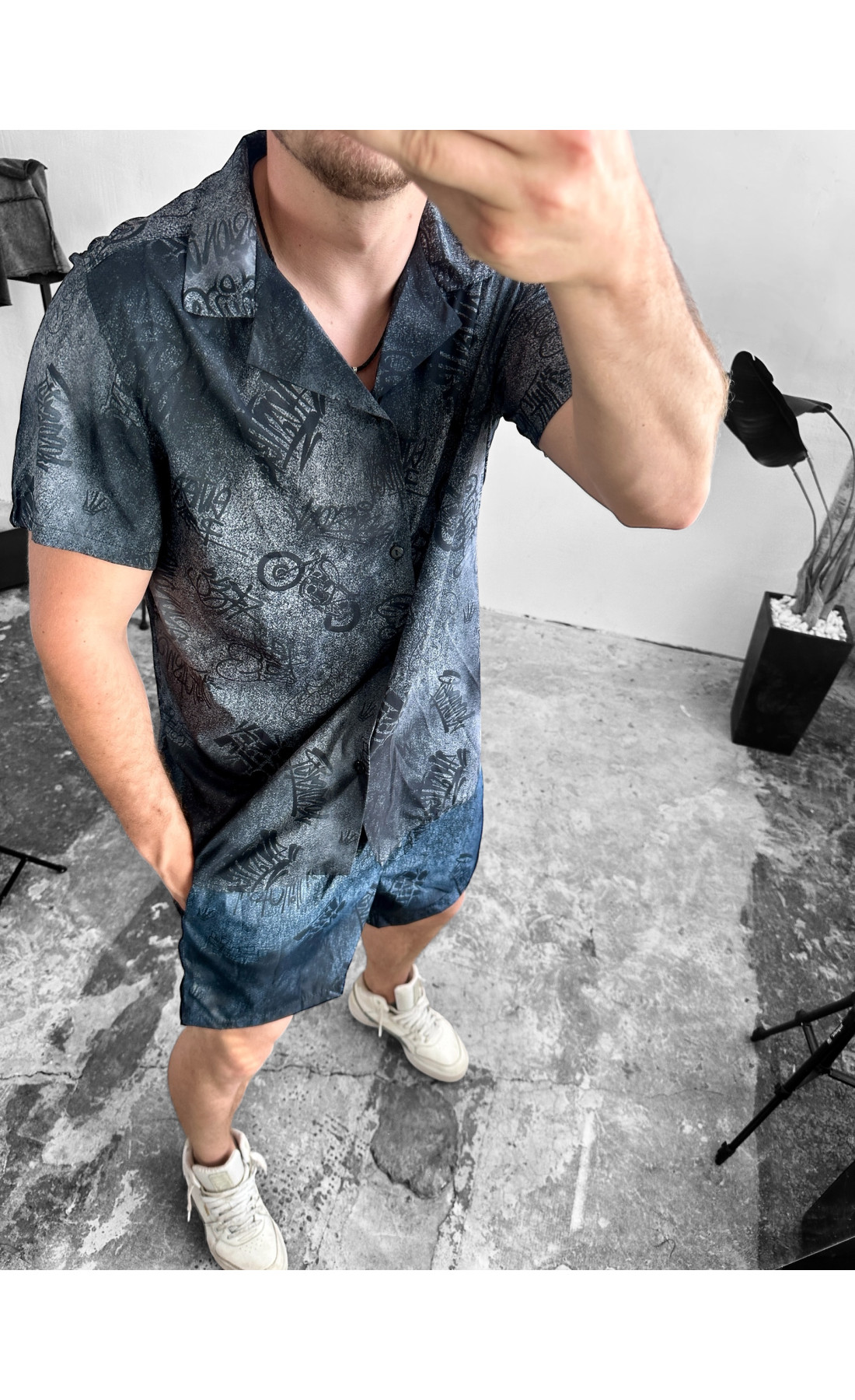 Пляжний костюм чоловічій сорочка шорти літній