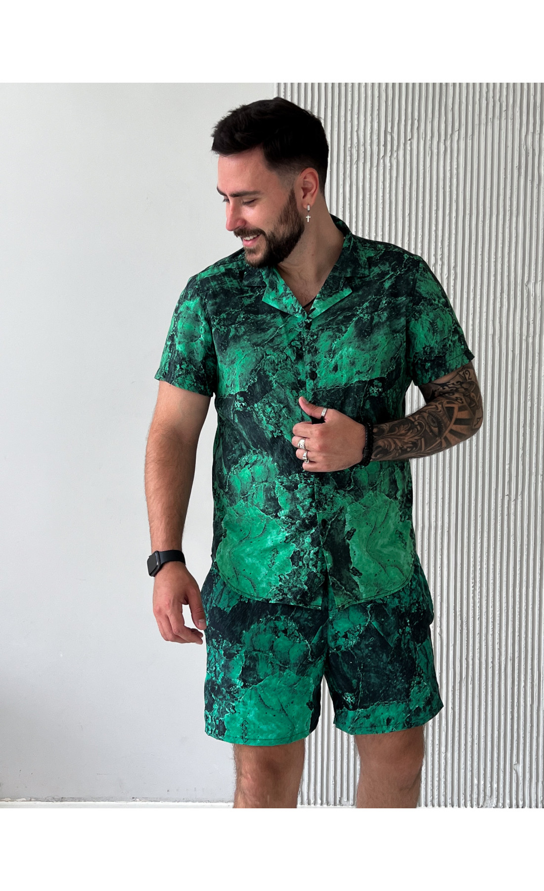 Пляжний костюм чоловічій сорочка шорти стильний літо