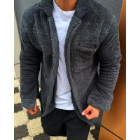 Чоловіча тепла сорочка чорного кольору