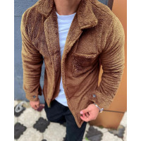 Весняна чоловіча сорочка коричневого кольору