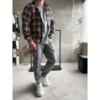 Сорочка байкова  вільна посадка чоловіча в клітинку