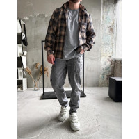 Сорочка байкова  вільна посадка чоловіча в клітинку