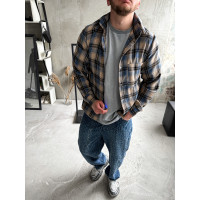 Сорочка байкова  вільна посадка чоловіча в клітинку